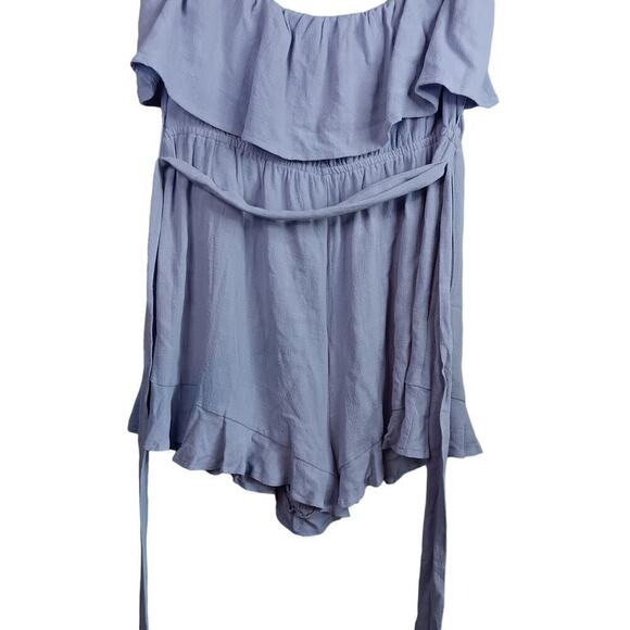 NWT Allie Rose Off The Shoulder Sleeveless Lavender Romper Size L - Picture 7 of 9